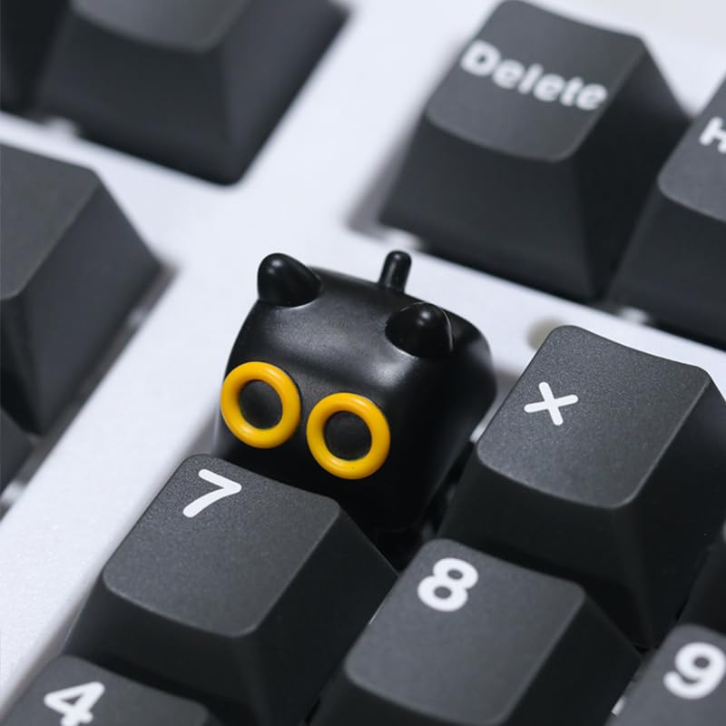 ULTRAEQUIP Artisan Keycaps - Resin Keycaps 1U ESC Custom Handmade Keycap Replacement for Mechanical Keyboard (Black Cat 1 Key) - Image 2