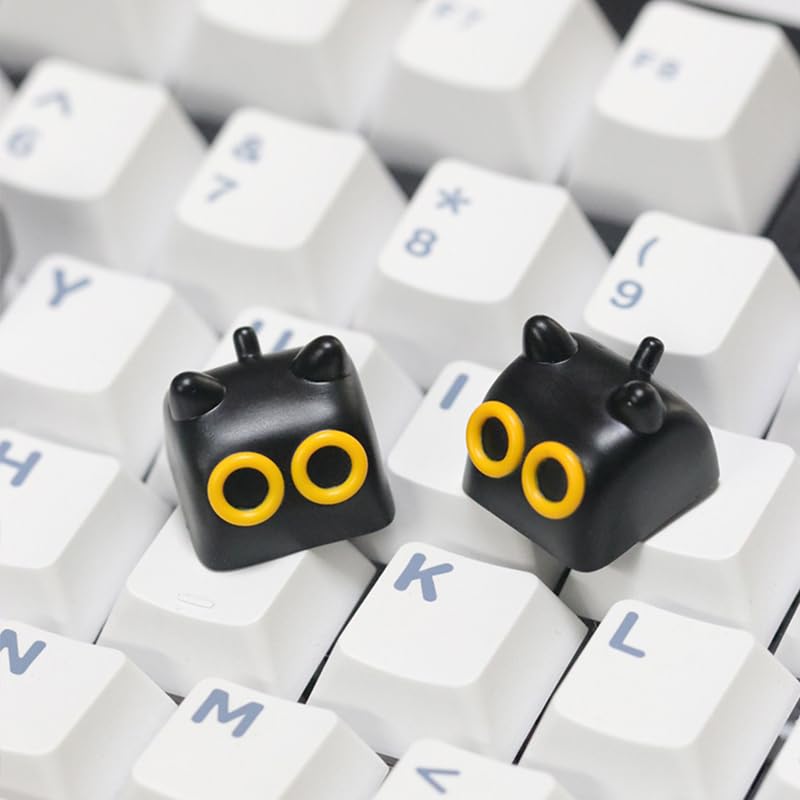 ULTRAEQUIP Artisan Keycaps - Resin Keycaps 1U ESC Custom Handmade Keycap Replacement for Mechanical Keyboard (Black Cat 1 Key) - Image 4