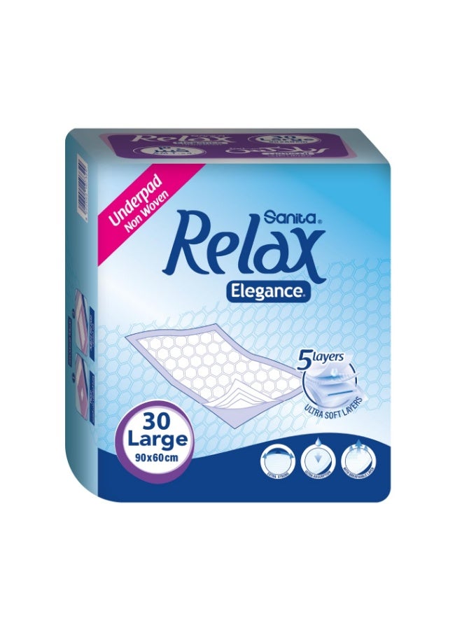 Relax Elegance Large Non-Woven Underpads (90x60cm) 30pcs