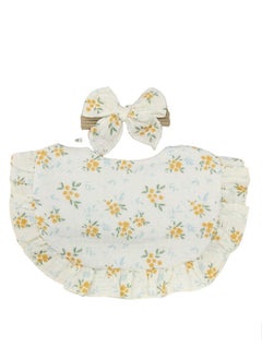 Bambimici -Bella Baby Bib Set for Babies - Floral Printed Light Yellow
