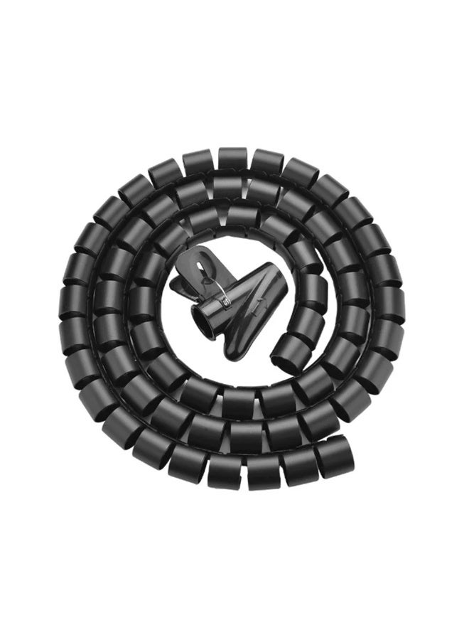 UNITEK غطاء كابل حلزوني مع مشبك بسحاب، قطر 22 مم، تركيب بدون أدوات، طول قابل للتعديل، منظم كابلات للمنزل والمكتب - Image 1