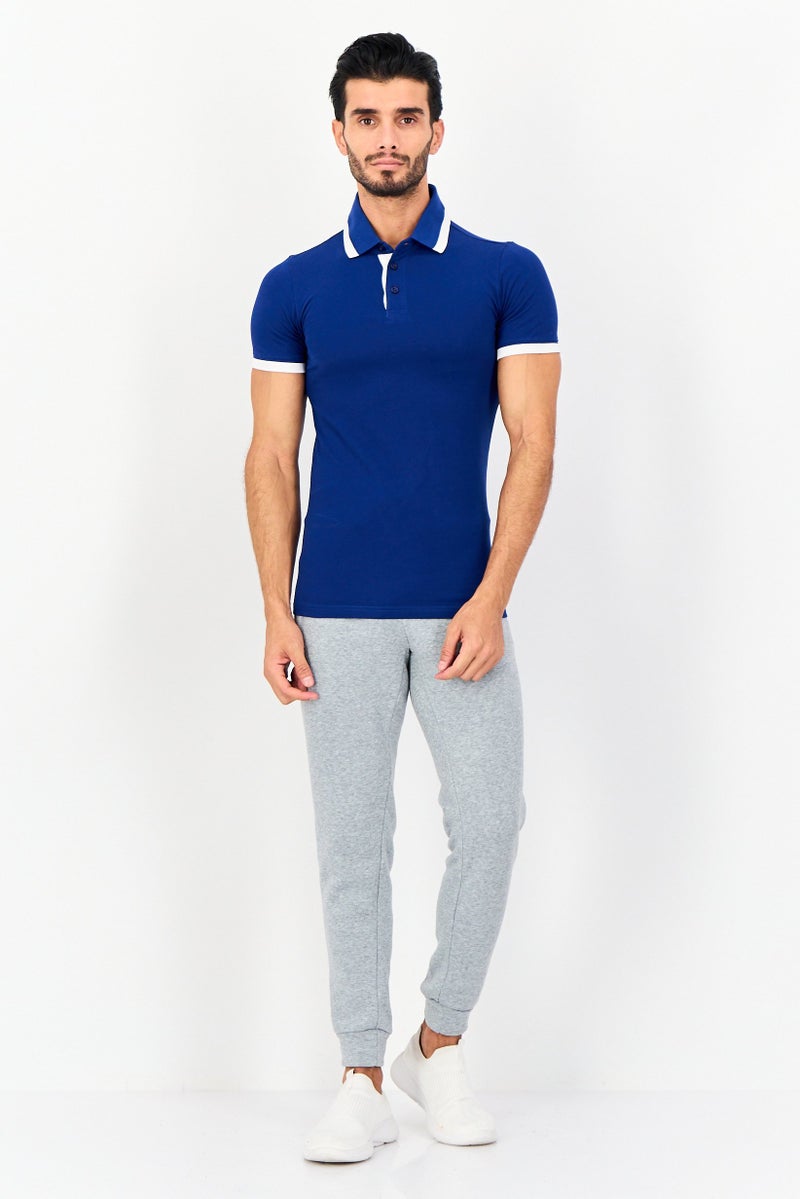 PUMA قميص بولو قصير الأكمام للرجال بتصميم نحيف، أزرق - Image 4