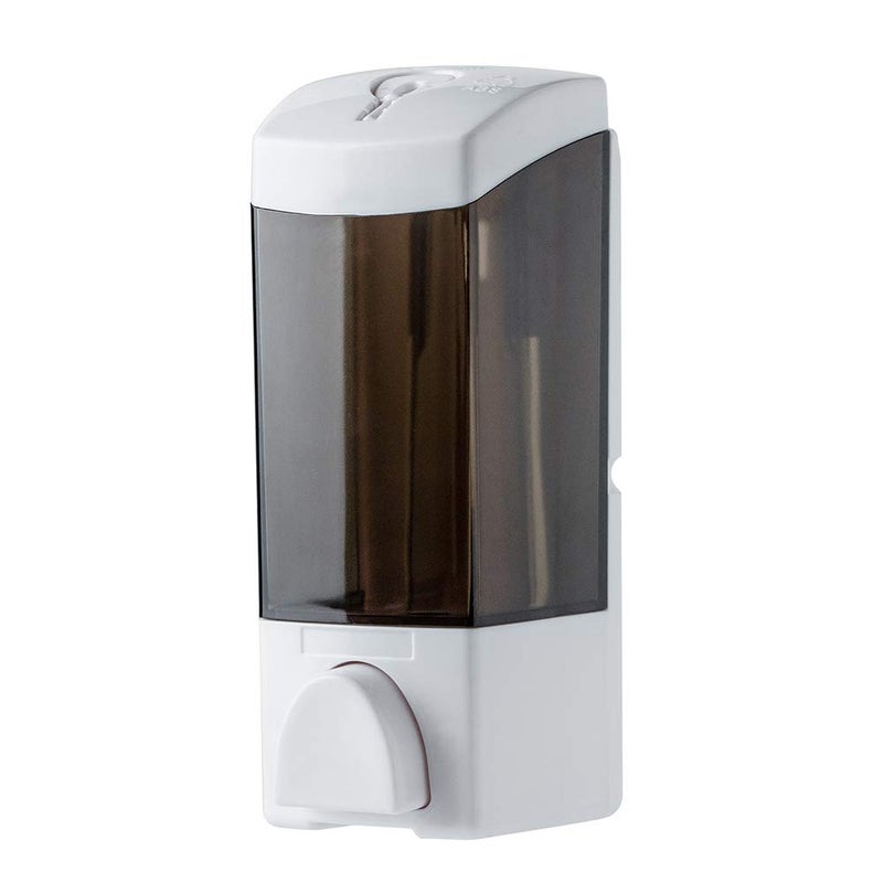 Adhesive Soap Dispenser 300ML Drill Free with Adhesive or Wall Mount with Screws Hand Dispenser Shampoo Shower Gel Lotion Container Dispenser for Kitchen Bathrooms Gray