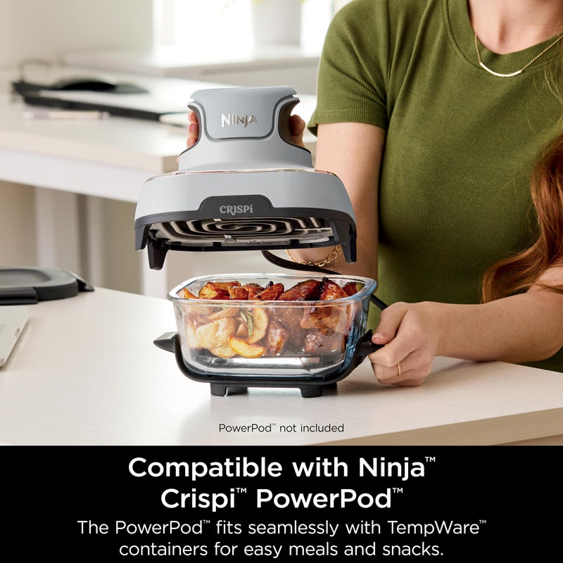 Ninja 6 Cup TempWare Glass Container with Leak-Proof Storage lid, Compatible Crispi Portable Cooking System, Microwave, Freezer and Dishwasher Safe, PFAS Free Glass Cooking Surface - Image 3
