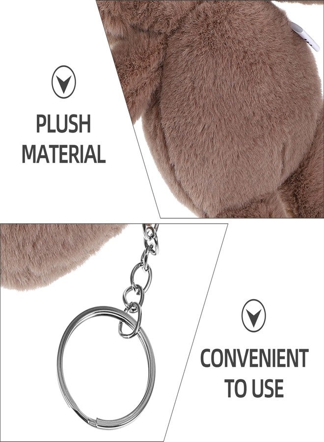 توي اند اونا سلسلة مفاتيح على شكل كسلان من القطيفة من TOYANDONA، لعبة محشوة على شكل حيوان، سلسلة مفاتيح على شكل حيوان كاواي ناعم، قلادة ساحرة على شكل حيوان، إكسسوار دمية قطيفة مزخرف للحقيبة، حقيبة اليد، حقيبة الظهر، رمادي - Image 3