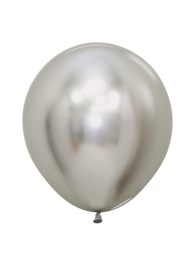 Sempertex Silver Balloons 6PCS/BAG Premium Latex Metallic Silver Color Perfect for Birthdays Weddings Baby Showers Parties Celebrations Easy to Inflate Long-Lasting Eco-Friendly Party Décor - Image 1