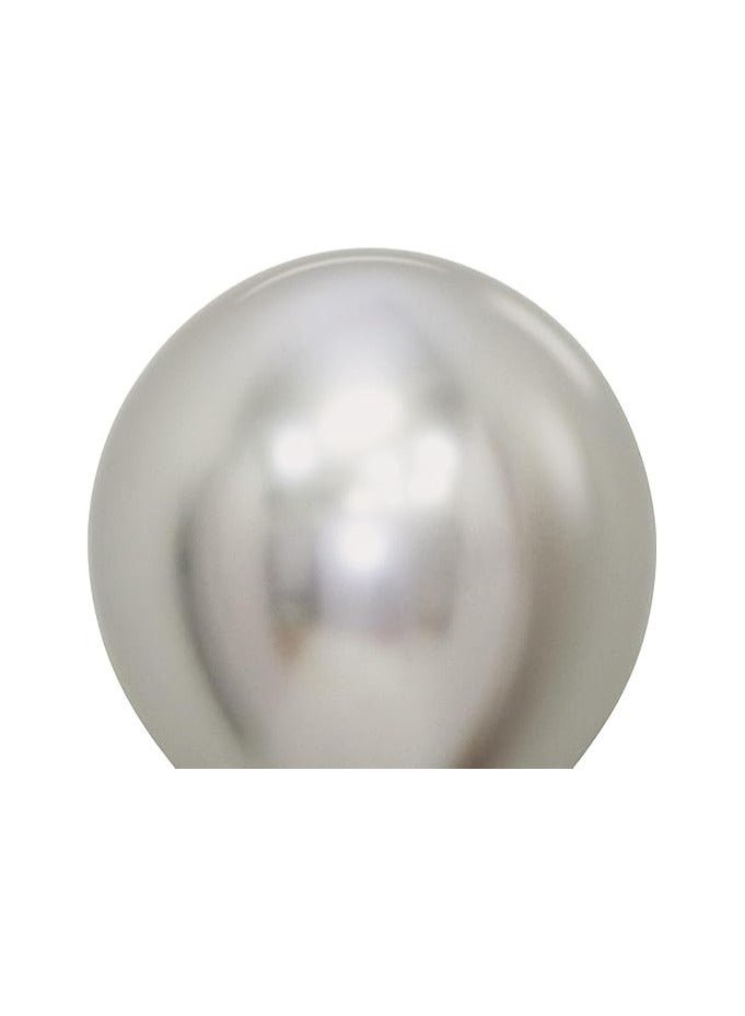Sempertex Silver Balloons 6PCS/BAG Premium Latex Metallic Silver Color Perfect for Birthdays Weddings Baby Showers Parties Celebrations Easy to Inflate Long-Lasting Eco-Friendly Party Décor - Image 2