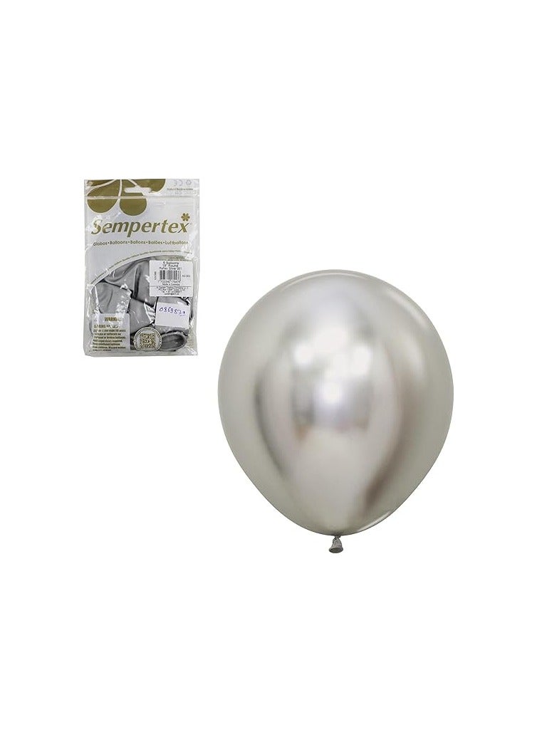 Sempertex Silver Balloons 6PCS/BAG Premium Latex Metallic Silver Color Perfect for Birthdays Weddings Baby Showers Parties Celebrations Easy to Inflate Long-Lasting Eco-Friendly Party Décor - Image 4