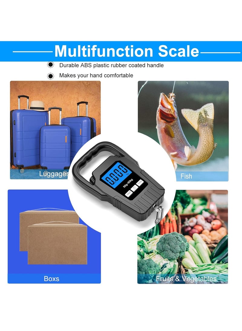 JIHAM Premium Quality Digital Hanging Fish Luggage Scale-Portable Handheld Baggage Scale For Travel Suitcase, Scale For Traveling With Lcd Display 50Kg/110Lb  - Image 5