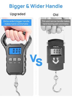Lukadah Fish Scale 110lb/50kg | Portable Digital Hanging Scale with Backlit LCD, Large Handle, Luggage Scale for Suitcase, Fishing Gifts for Men  - Image 3