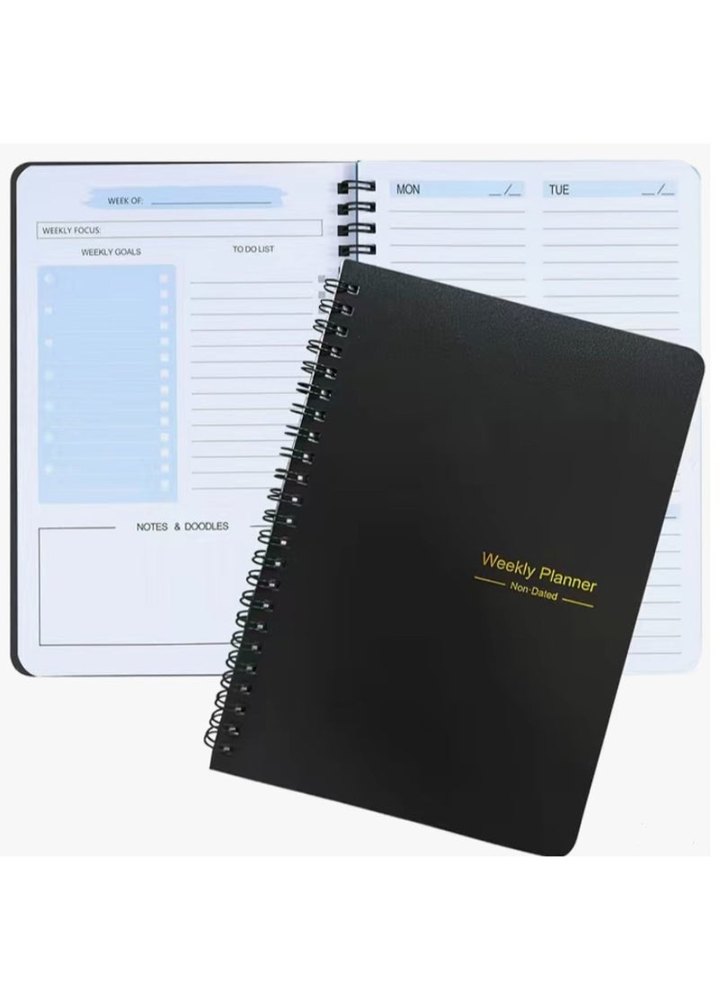 Generic Weekly Planner Undated Planner Book with To-Do List ,Weely Goals ,Habit Tracker, 5.7"X 8" Inch for 52 Weeks Planning  - Image 1