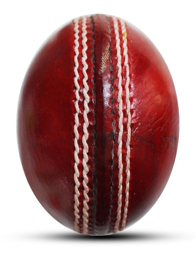 Zhoosh ™ Club Red Cricket Leather Ball (Type-Part 4) (Pack of 4) - Image 3