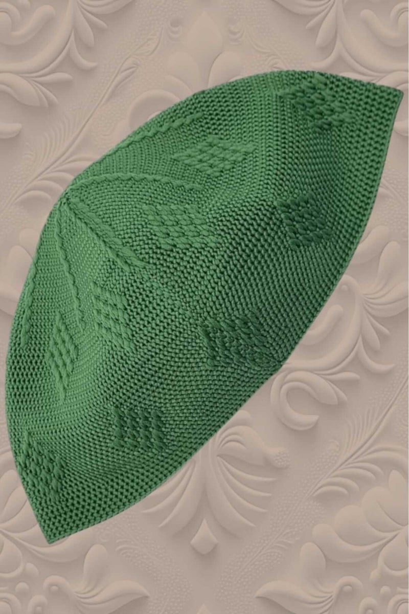 Hızırım 100'S Woven Knitted Patterned Cap Quality Prayer Cap  - Image 3