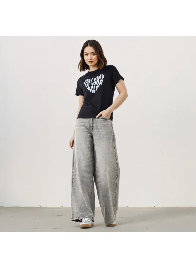 Splash FAV Slogan Print T-shirt