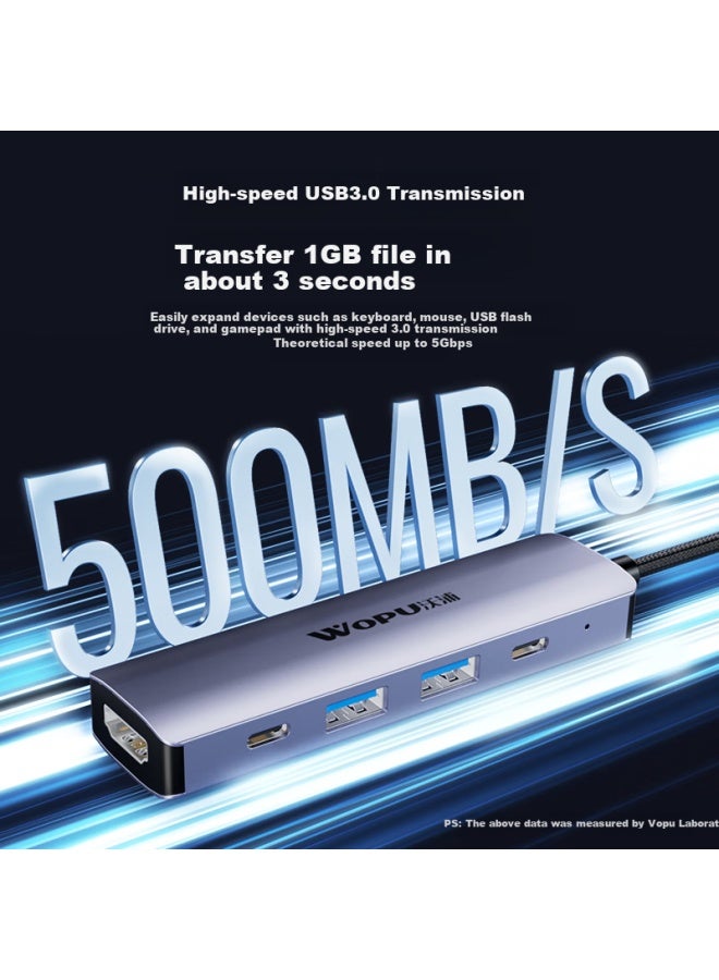 Wopu Type-c To Hdmi Expansion Dock, 4k60hz Expansion Dock, Usb Multi-port Converter, Apple Macbook, Huawei Laptop, Smartphone, Ipad Tablet Splitter Adapter - Image 4