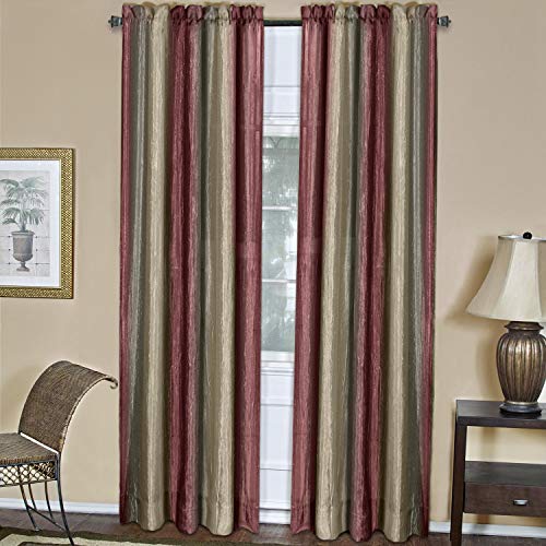 Achim Ombre Panel Light Filtering Semi-Sheer Window Curtain - 84 Inch Length, 50 Inch Width - Burgundy- Light Filtering Soft Polyester Drapes for Bedroom Living & Dining Room by Achim Home Decor - Image 2