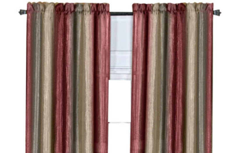 Achim Ombre Panel Light Filtering Semi-Sheer Window Curtain - 84 Inch Length, 50 Inch Width - Burgundy- Light Filtering Soft Polyester Drapes for Bedroom Living & Dining Room by Achim Home Decor - Image 4