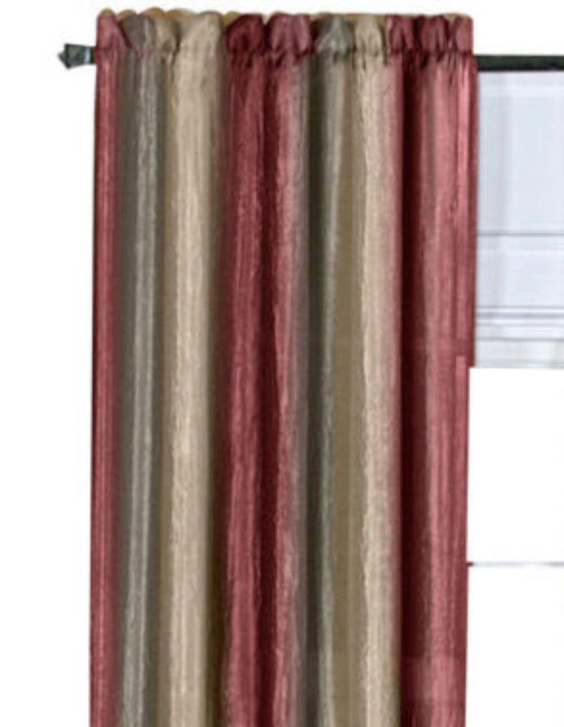 Achim Ombre Panel Light Filtering Semi-Sheer Window Curtain - 84 Inch Length, 50 Inch Width - Burgundy- Light Filtering Soft Polyester Drapes for Bedroom Living & Dining Room by Achim Home Decor - Image 3
