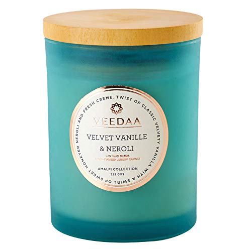 VEEDAA Velvet Vanille Neroli Czech Glass Soy Scented Candle Burns 30 Hours - Image 2