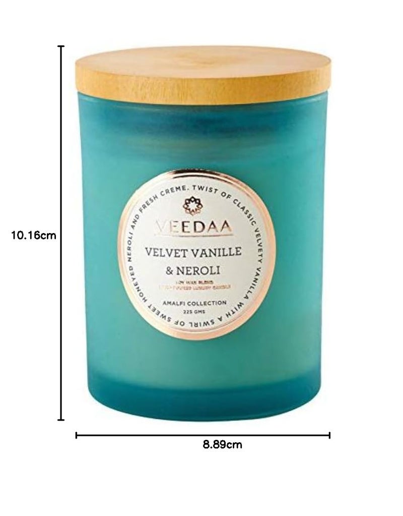 VEEDAA Velvet Vanille Neroli Czech Glass Soy Scented Candle Burns 30 Hours - Image 4