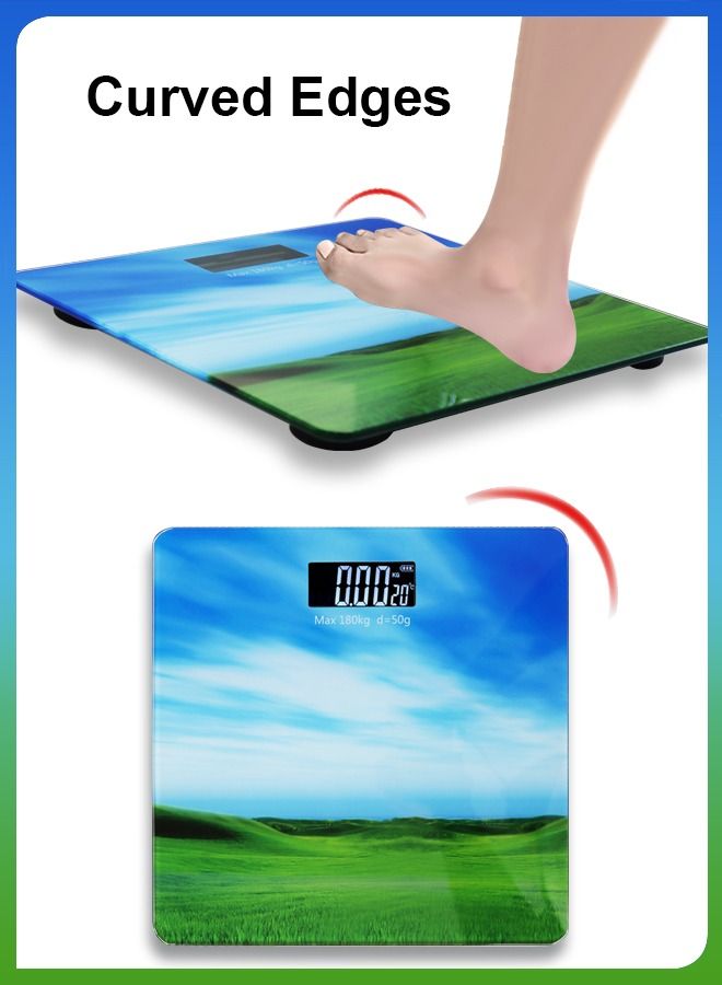 DBLEW 3D Automatic Personal Digital Weighing Smart Scale Intelligent Electronic Household Machine With LCD Display Accurate Body Fat Weight Measurement For Bathroom Kitchen Home Office lbs/kg  - Image 5