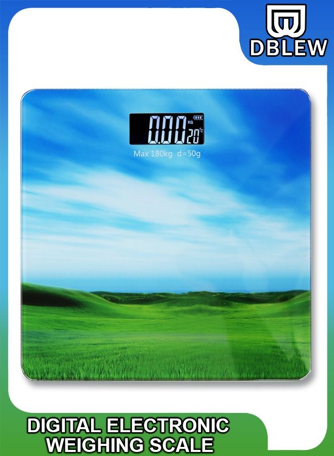 DBLEW 3D Automatic Personal Digital Weighing Smart Scale Intelligent Electronic Household Machine With LCD Display Accurate Body Fat Weight Measurement For Bathroom Kitchen Home Office lbs/kg  - Image 1