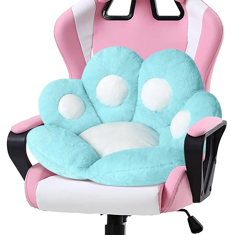 DITUCU Cat Paw Cushion Lazy Sofa Office Chair Cushion Bear Paw Warm Floor Cute Seat Pad for Dining Room Bedroom Comfort Chair for Health Building Blue314x275inch