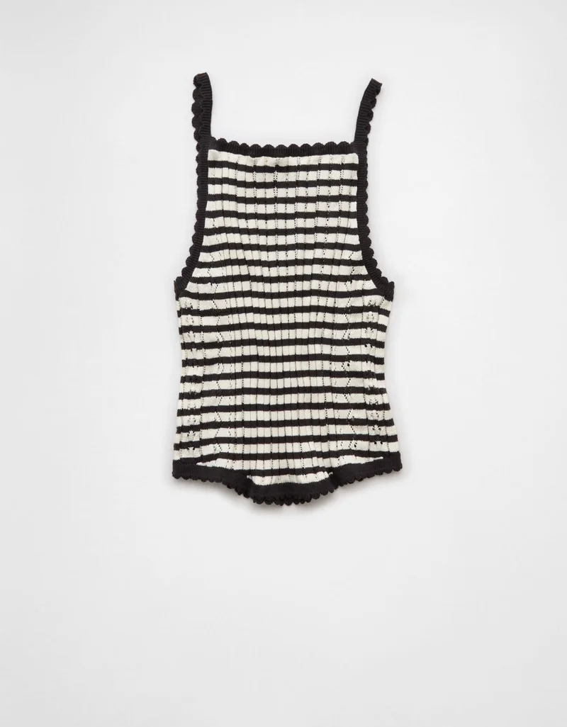 American Eagle  AE Pointelle Trim Sweater Tank for Women | Best Price UAE
