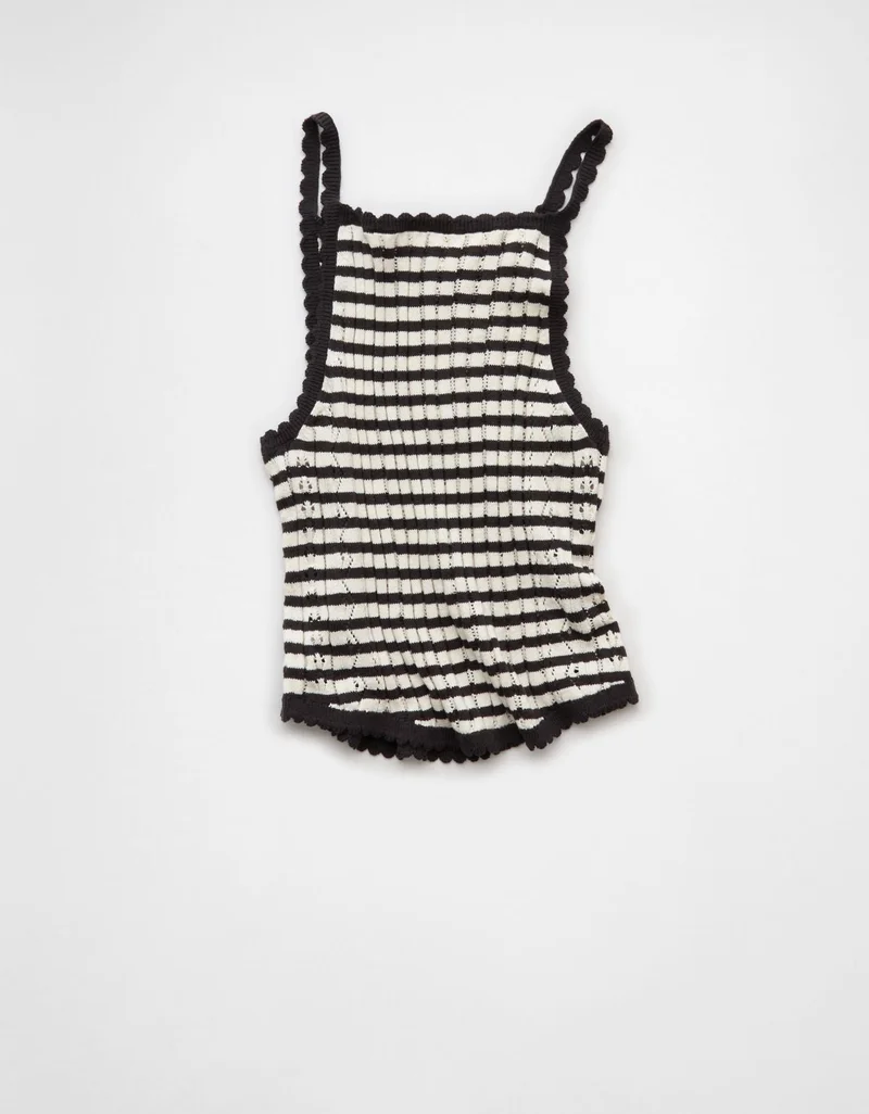 American Eagle  AE Pointelle Trim Sweater Tank for Women | Best Price UAE