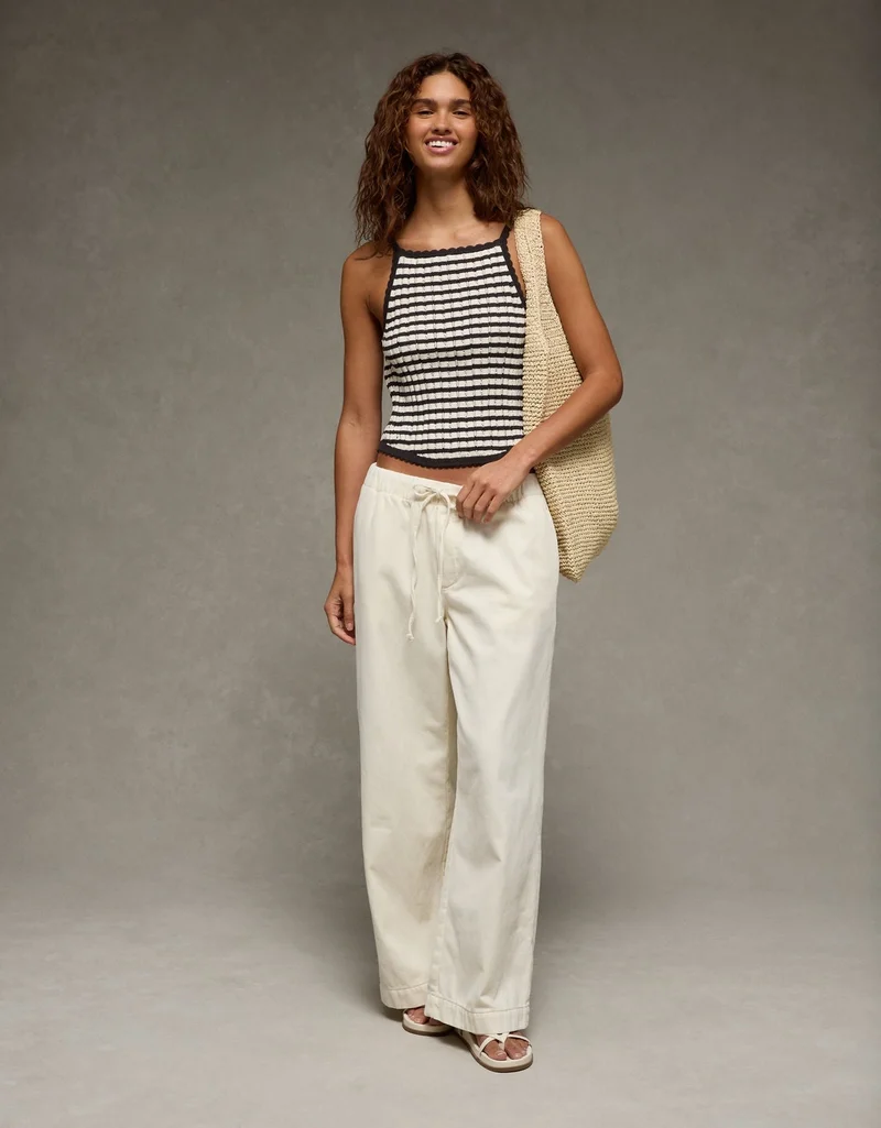 American Eagle  AE Pointelle Trim Sweater Tank for Women | Best Price UAE