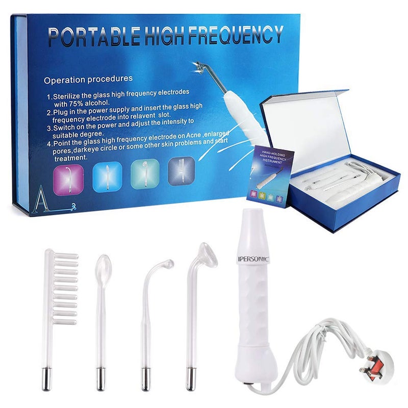 High Frequency Machine, IPERSONIC Portable Handheld High Frequency Facial Wand Acne for Skin Tightening Wrinkles Remover Beauty Eyes Body Care Facial Machine - Image 1