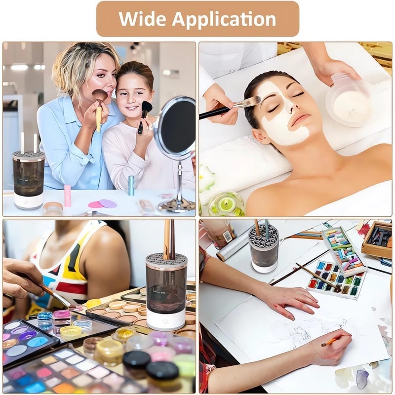 ELISCO Electric Makeup Brush CleanerUSB Automatic Cosmetic Brush CleanerUpgraded Electric Makeup Brush Cleaner for All Size Beauty Makeup BrushesAutoRotating Brush Cleaner Deep Cleaning A2 - Image 4