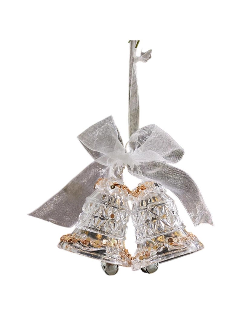 Clear Glitters Acrylic Christmas Ornament Deer Snowflake Holiday Tree Decors Shatterproof Portable Party Decoration - Image 2