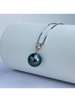 Yami 11-12Mm Black Pearl Pendant Necklace For Women, Handpicked Genuine Tahitian Saltwater Cultured Round Pearls, 18+2 Inch Adjustable Sterling Silver Chain And Pendant, Jewelry Gifts  - Image 2