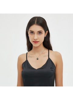 Yami 11-12Mm Black Pearl Pendant Necklace For Women, Handpicked Genuine Tahitian Saltwater Cultured Round Pearls, 18+2 Inch Adjustable Sterling Silver Chain And Pendant, Jewelry Gifts  - Image 5