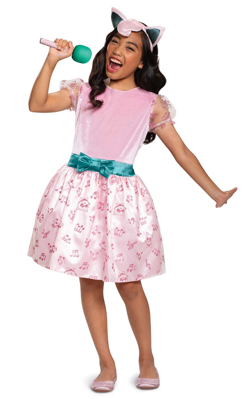 Disguise Pokemon Jigglypuff Costume Dress for Girls, Children's Character Outfit, Kids Size Small (4-6x) Pink - Image 1