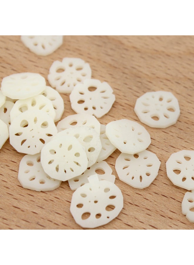 1cm Small Lotus Root Slice Miniature Food Play Super Mini Simulation Food Model Micro Landscape Live Diy Earrings Accessories-Dimensions:1cm Small Lotus Root Slices  - Image 5