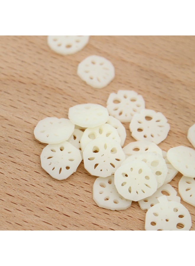 1cm Small Lotus Root Slice Miniature Food Play Super Mini Simulation Food Model Micro Landscape Live Diy Earrings Accessories-Dimensions:1cm Small Lotus Root Slices  - Image 4