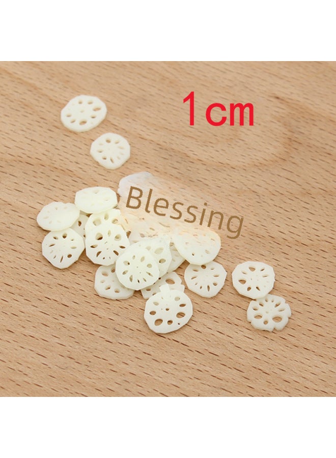 1cm Small Lotus Root Slice Miniature Food Play Super Mini Simulation Food Model Micro Landscape Live Diy Earrings Accessories-Dimensions:1cm Small Lotus Root Slices  - Image 2