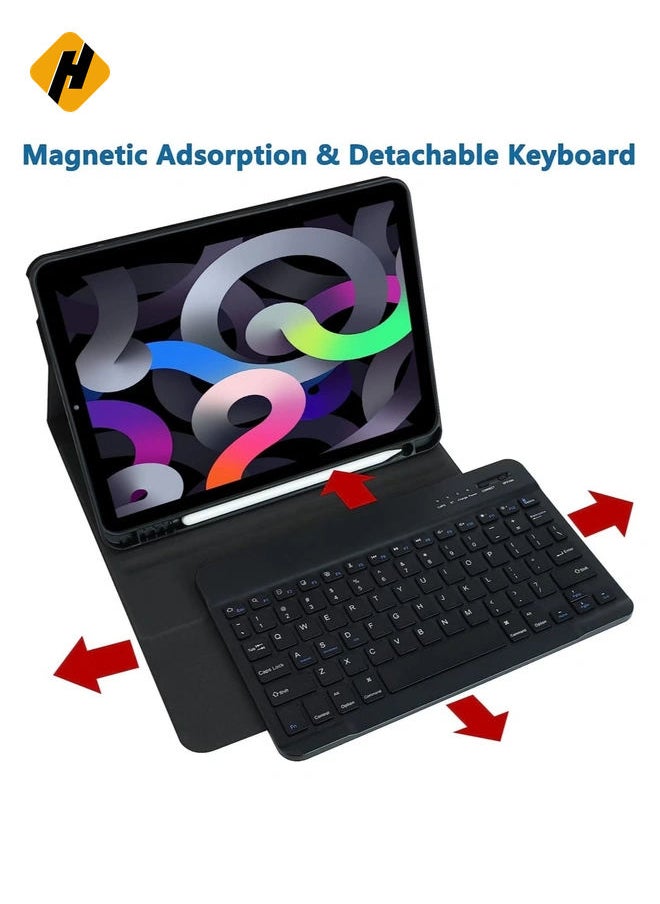 HuHa iPad Air 5th Generation 10.9 Keyboard Case 2022,Detachable Wireless Keyboard with Pencil Holder,Smart Keyboard Case for iPad Air 5th Gen 2022/Air 4th Gen 2020 10.9 Inch  - Image 5