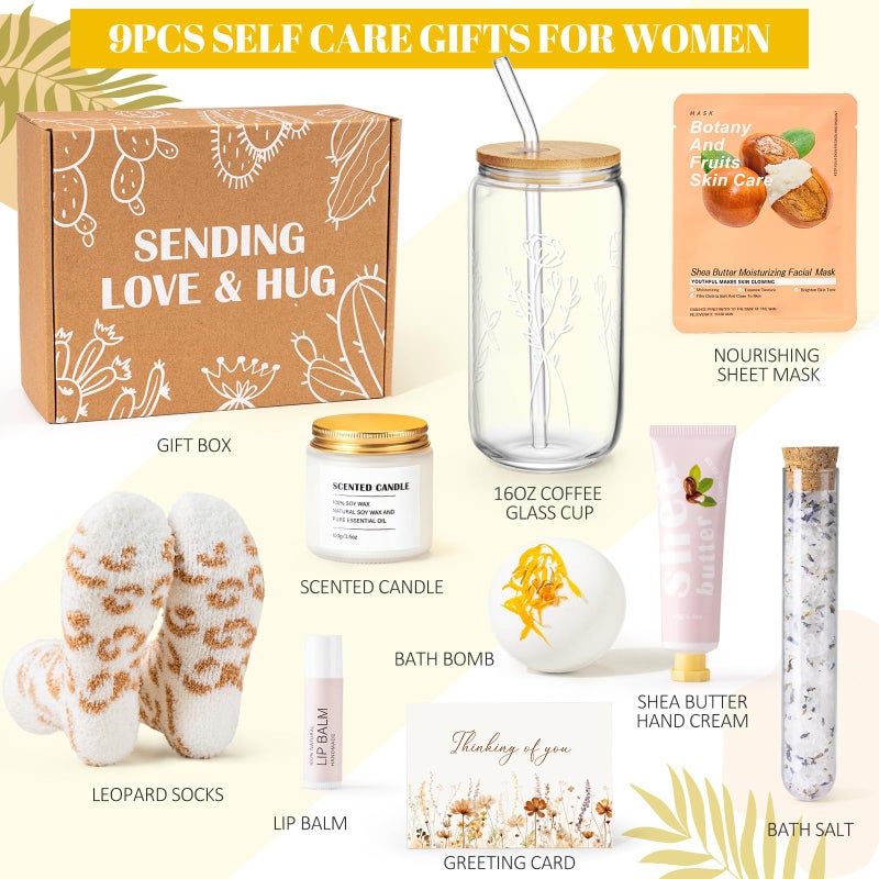 GiftPeak Self Care Gifts for Women Get Well Soon Gifts Care Package, Thinking of You Gift for Women Relaxing Spa Feel Better Gift, Mental Health Stress Relief Box Mothers Day Ideas for Mom Her Sister Friends - Image 2