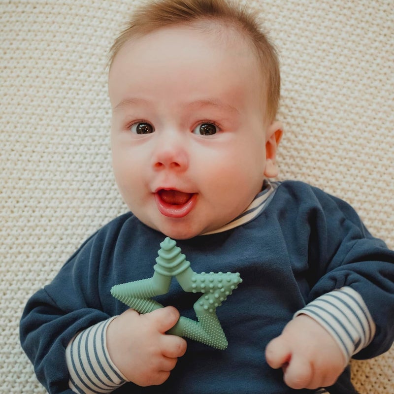 TalkTools Sensory Teeny Teether Star  Alternative to Thumb Sucking and Pacifiers Enhances Oral Motor Awareness Perfect for Children with Sensory Needs Oral Development Aids Sage - Image 2