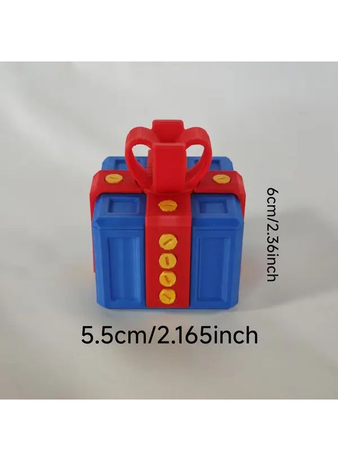 Red And Blue 3D Annoying Fun Gift Box with Plastic Screws Interactive Prank for Christmas Birthday Valentine - Image 3