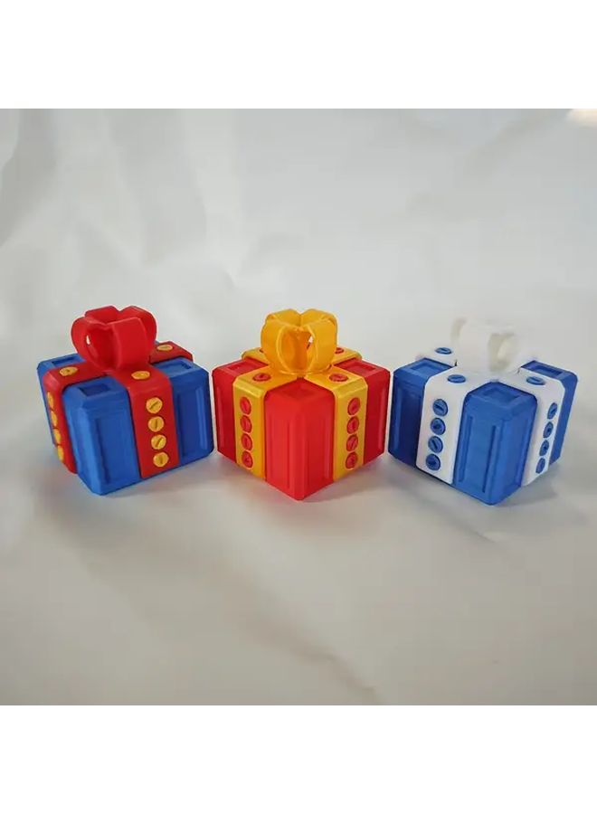 Red And Blue 3D Annoying Fun Gift Box with Plastic Screws Interactive Prank for Christmas Birthday Valentine - Image 1