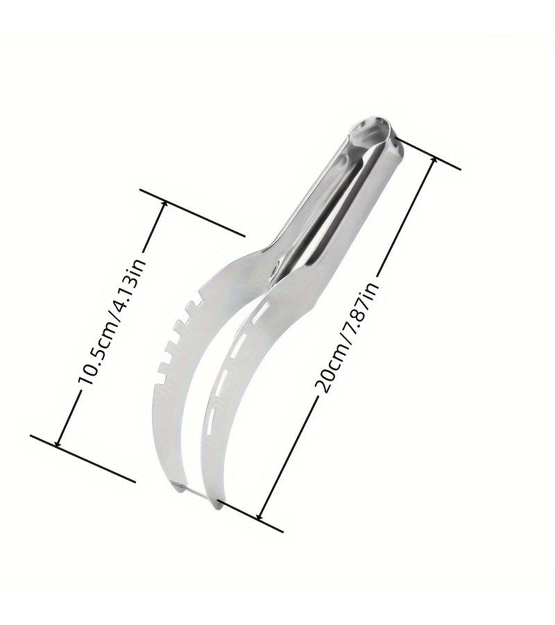 Stainless Steel Windmill Watermelon Slicer Silvery White Effortless Fruit Cutter - Image 3