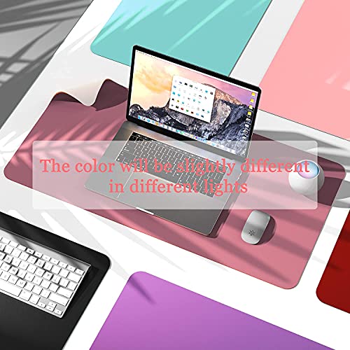 SHIDHMI Desk Pad, PU Leather Office Desk Mat, Dual Side, Ultra Thin, Extra Large, Waterproof Desk Blotter, Laptop Mouse Pad Table Protector for Office and Home (80 X 40 CM, Pink) - Image 5