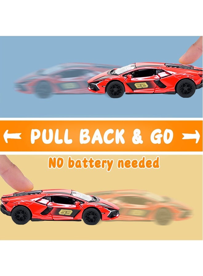 Kinsmart 1:38 Scale Door Openable Pull Back Action Lamborghini Revuelto Diecast Metal Alloy Toy Car - Image 5