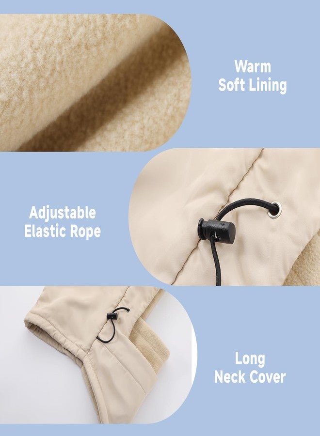 Clothclose Balaclava Ski Mask for Men, Lining Windproof Ski Face Mask for Women, Adjustable Winter Cold Weather Face Cover, Beige, One size - Image 4