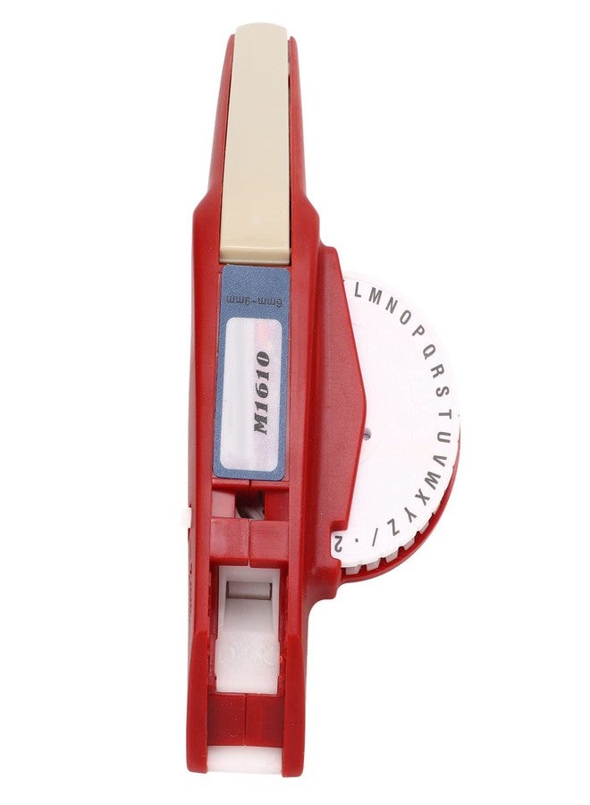 FDIT Embossing Label Maker Clear Number Letter One Hand Operation ABS Label Making Embosser Suitable for Label DIY (Red) - Image 1