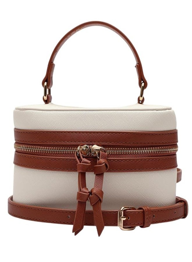 Kazo Zuko Sling Bag | Off White & Brown - Image 1